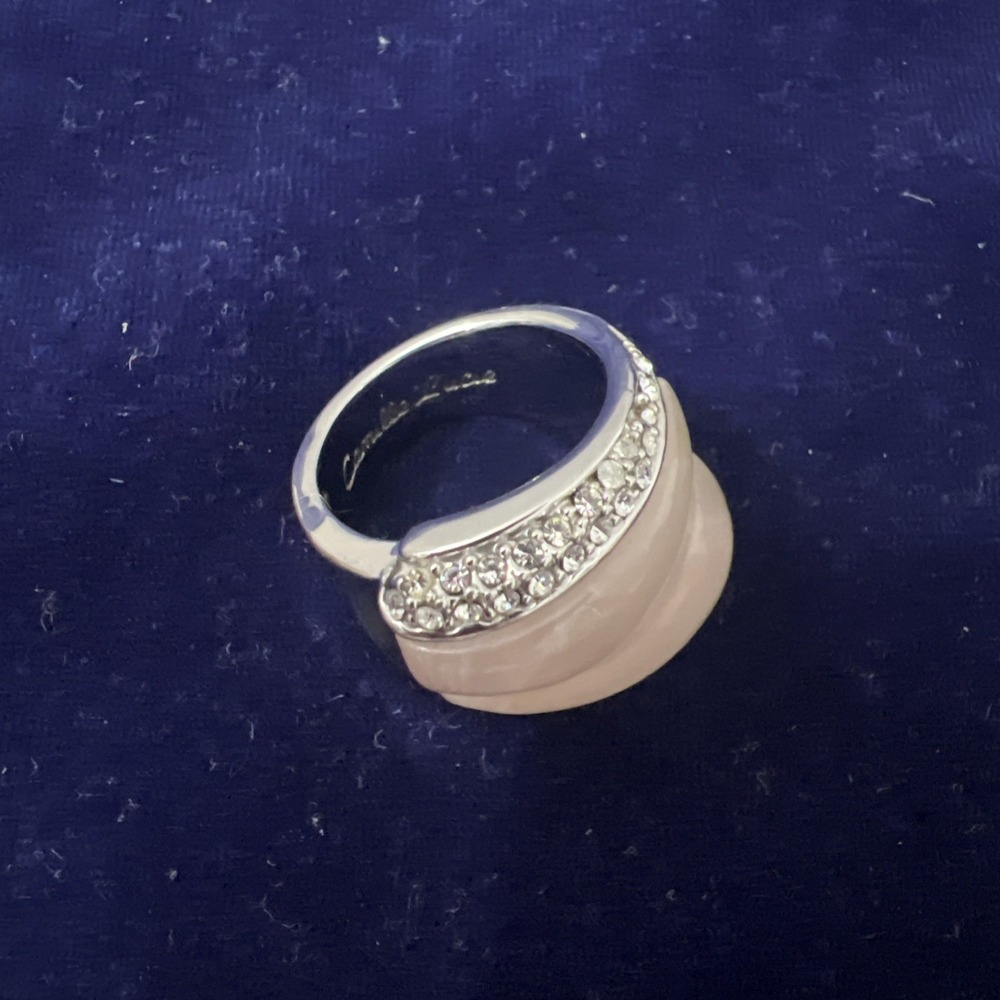 Camille Lucie Rings Pink Crystals Nickel free! Size 7 - Picture 5 of 11